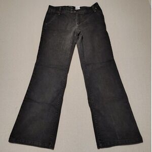 Eddie Bauer‎ Relaxed Fit Jeans Comfort Waist Denim Pants Black Size 8 Z